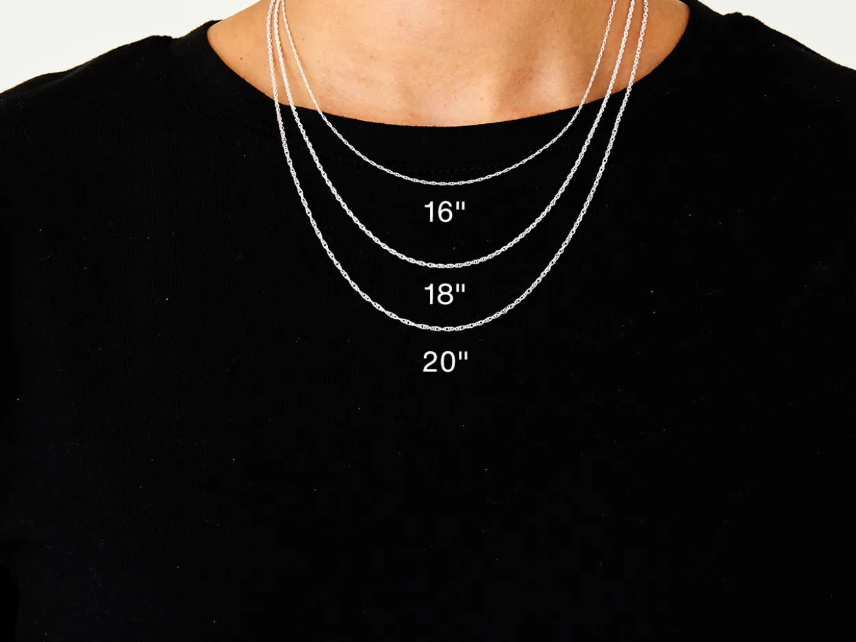 Sterling Silver 1.2mm Prince Of Wales Rope Chain 16"/40cm Unhallmarked 100% Recycled Silver