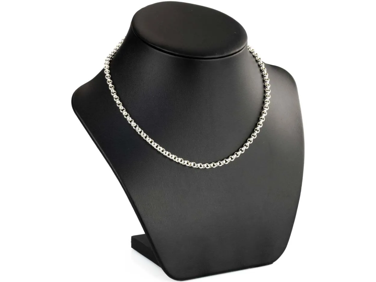 Sterling Silver 4.4mm Round Belcher Chain 16"/40cm Hallmarked