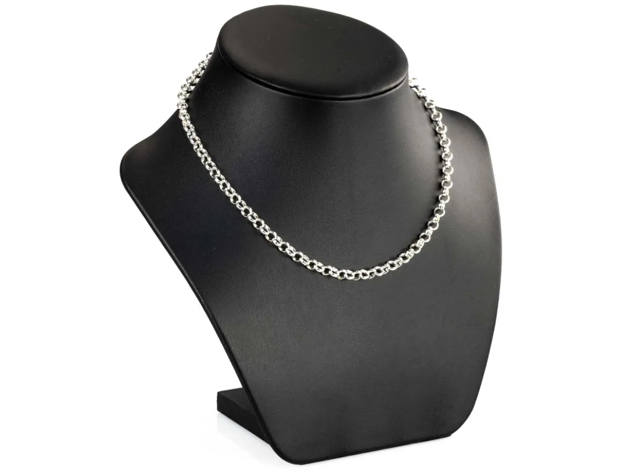 Sterling Silver 5.0mm Round Belcher Chain 18"/45cm Light Hallmarked