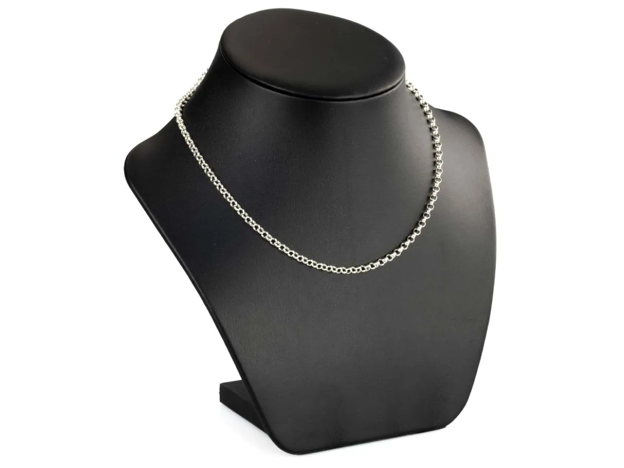 Sterling Silver 3.4mm Round Belcher Chain 16"/40cm Unhallmarked