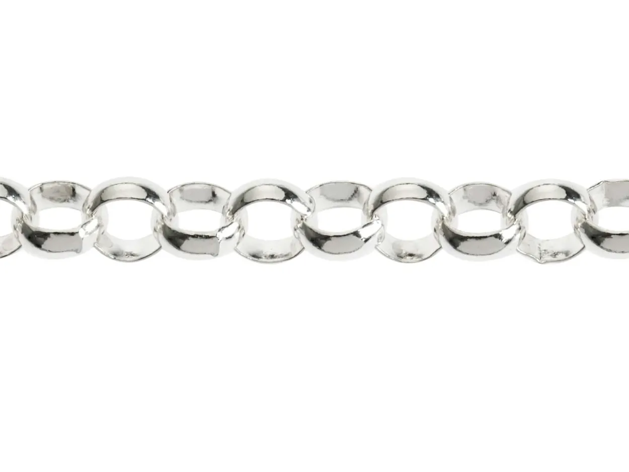 Sterling Silver 5.0mm Round Belcher Chain 18"/45cm Heavy Hallmarked