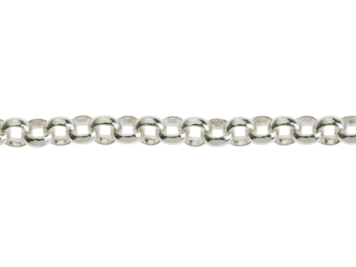 Sterling Silver 4.0mm Round Belcher Chain 18"/45cm Hallmarked