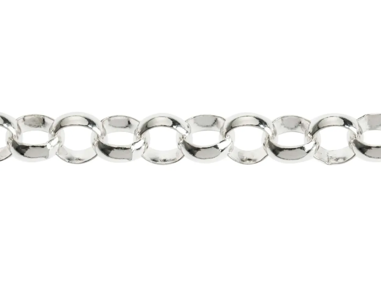 Sterling Silver 5.0mm Round Belcher Chain 16"/40cm Heavy Hallmarked