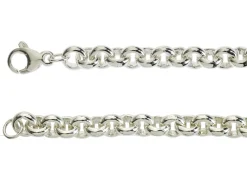 Sterling Silver 7.4mm Round Belcher Chain 16"/40cm Hallmarked