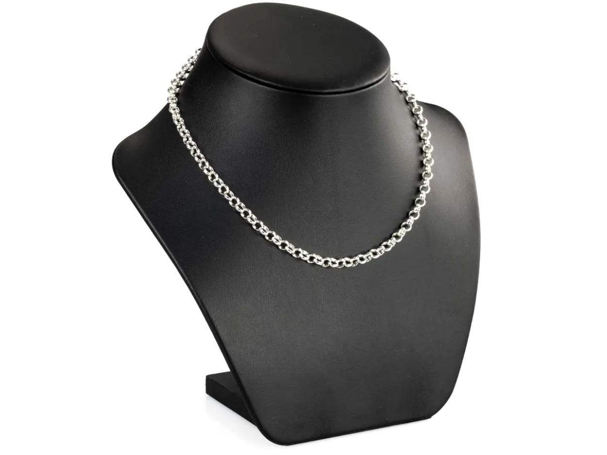 Sterling Silver 5.0mm Round Belcher Chain 16"/40cm Light Hallmarked