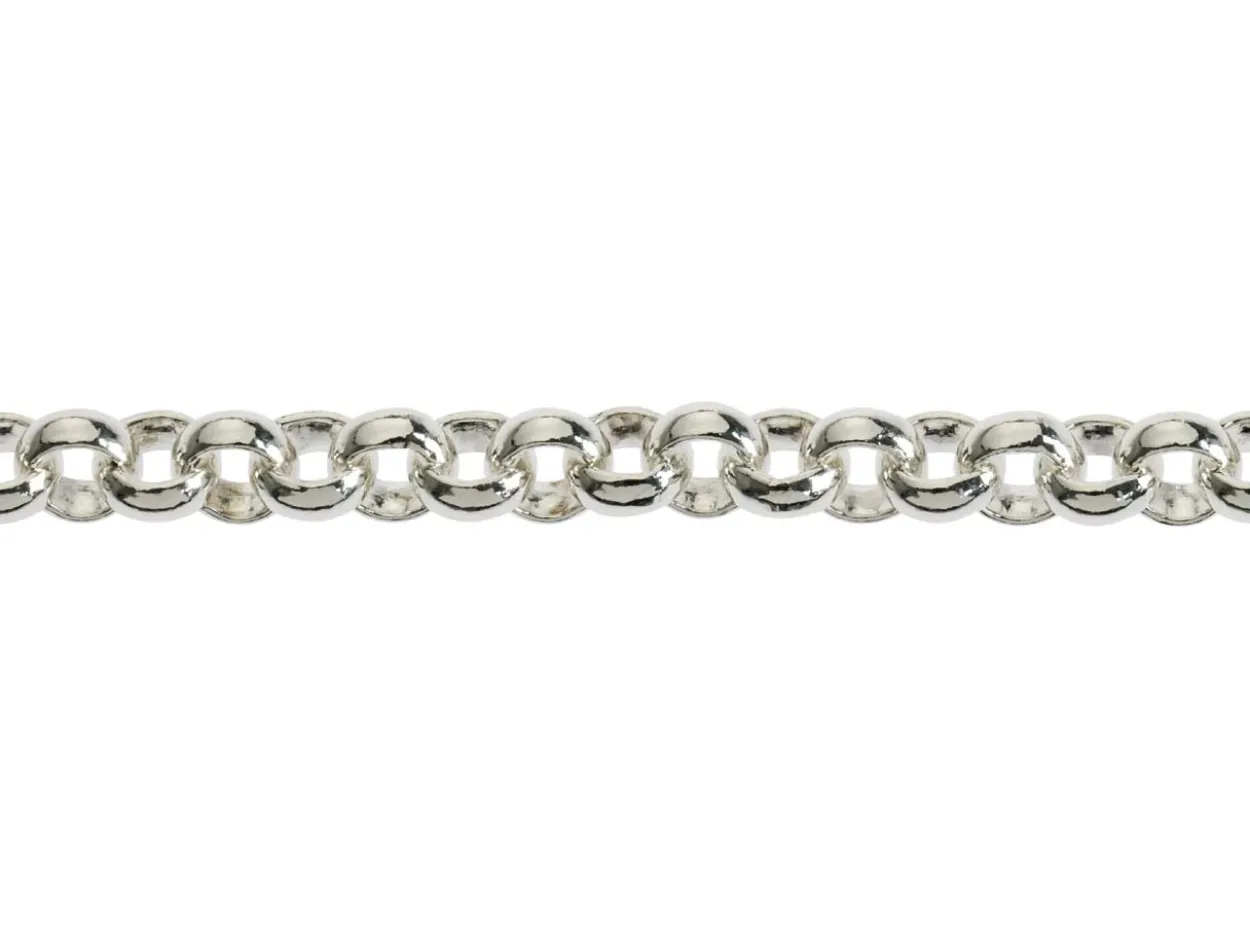 Sterling Silver 4.4mm Round Belcher Chain 18"/45cm Hallmarked