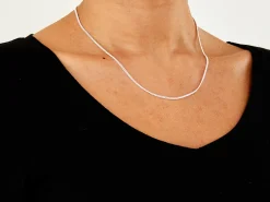 Sterling Silver 2.1mm Round Curb Chain 18
