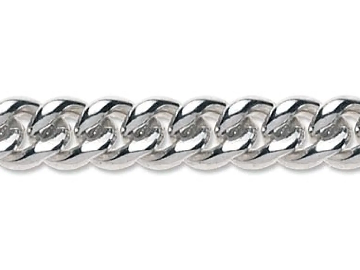 Sterling Silver 7.25mm Round Curb Chain Loose Unhallmarked 100% Recycled Silver