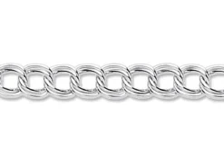 Sterling Silver 4.2mm Round Double Curb Chain Loose Unhallmarked