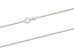 Sterling Silver 1.3mm Rounded Box Chain 16"/40cm Unhallmarked