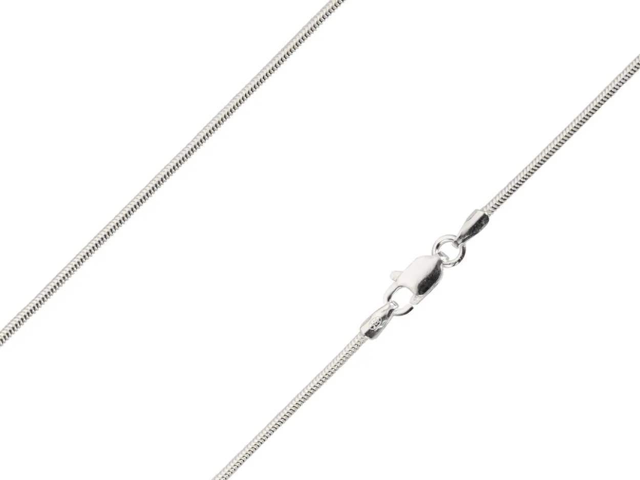 Sterling Silver 1.2mm Round Snake Chain 18"/45cm Unhallmarked 100% Recycled Silver