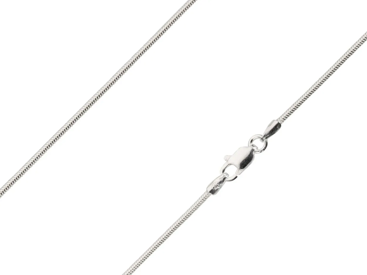 Sterling Silver 1.2mm Round Snake Chain 22"/55cm Unhallmarked 100% Recycled Silver