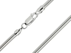Sterling Silver 3.0mm Round Snake Chain 16"/40cm Hallmarked, 100% Recycled Silver