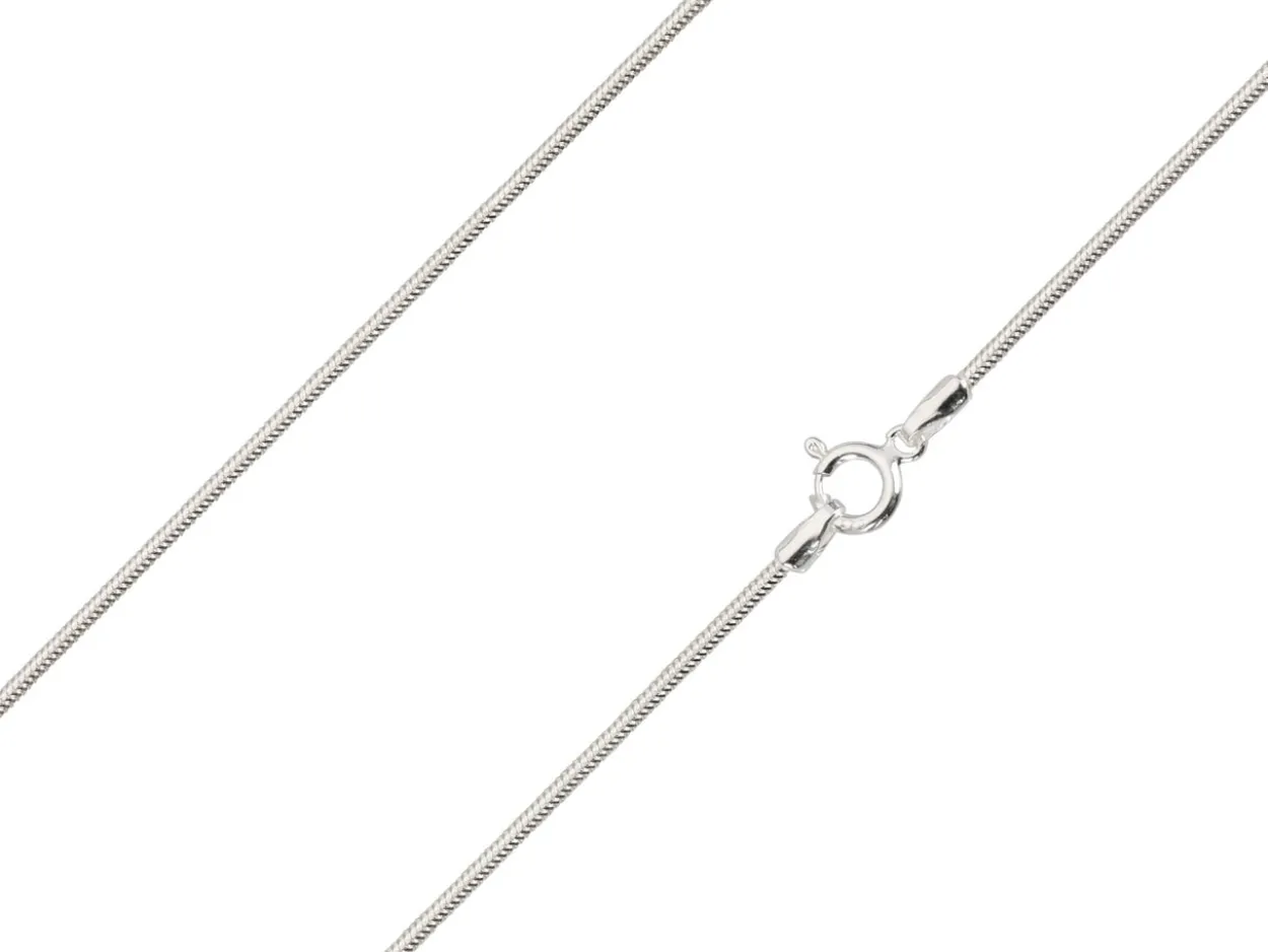 Sterling Silver 1.2mm Round Snake Chain 22"/55cm Unhallmarked 100% Recycled Silver