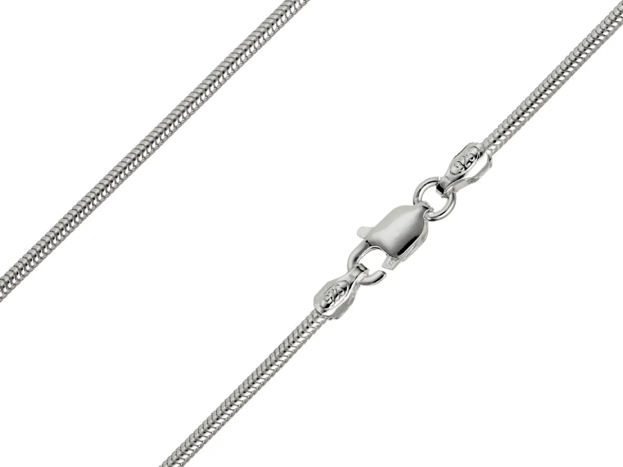 Sterling Silver 1.4mm Round Snake Chain 28"/71cm Unhallmarked 100% Recycled Silver