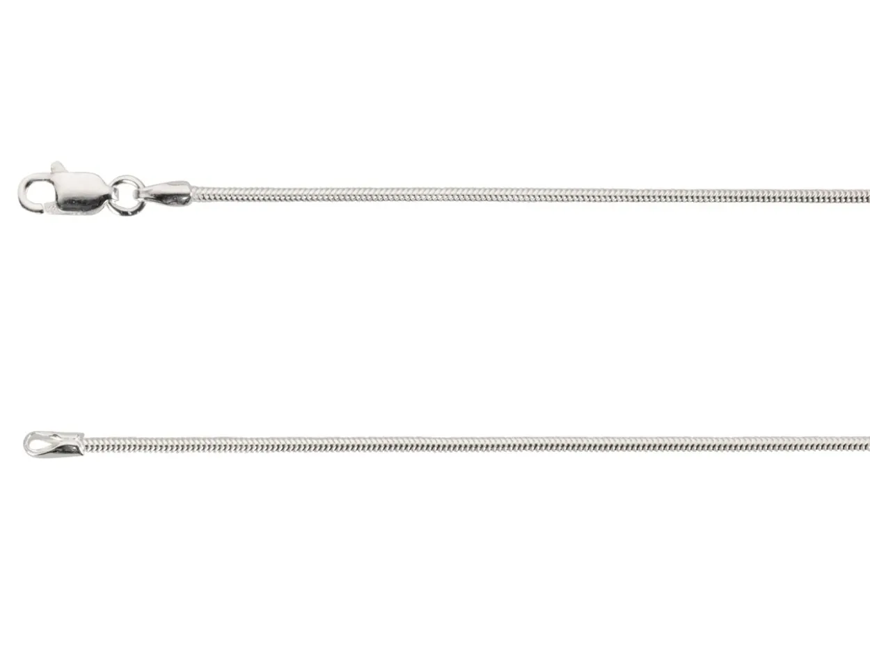 Sterling Silver 1.2mm Round Snake Chain 26"/66cm Unhallmarked 100% Recycled Silver