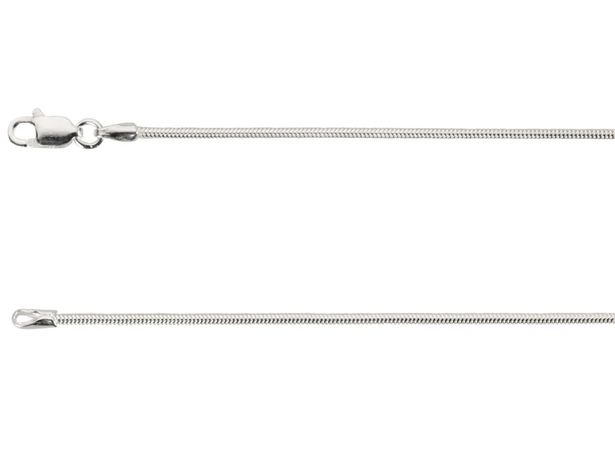 Sterling Silver 1.2mm Round Snake Chain 30"/76cm Unhallmarked 100% Recycled Silver