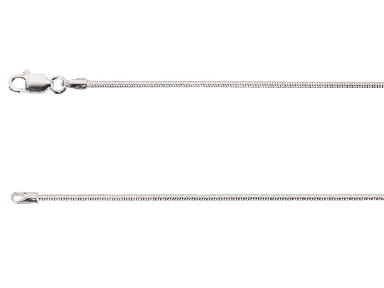 Sterling Silver 1.2mm Round Snake Chain 24"/60cm Unhallmarked 100% Recycled Silver
