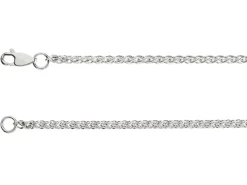 Sterling Silver 2.5mm Round Spiga Bracelet 7.5"/19cm Hallmarked