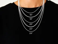 Sterling Silver 1.5mm Round Spiga Chain 24