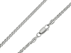 Sterling Silver 2.5mm Round Spiga Chain 16"/40cm Hallmarked, 100% Recycled Silver