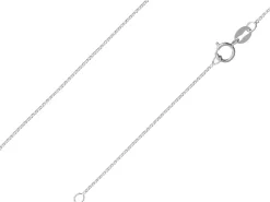 Sterling Silver 1.0mm Round Trace Chain With Extender 16-18"/40-45cm Unhallmarked 100% Recycled Silver