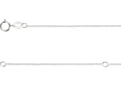 Sterling Silver 1.0mm Round Trace Chain With Extender 16-18"/40-45cm Unhallmarked 100% Recycled Silver