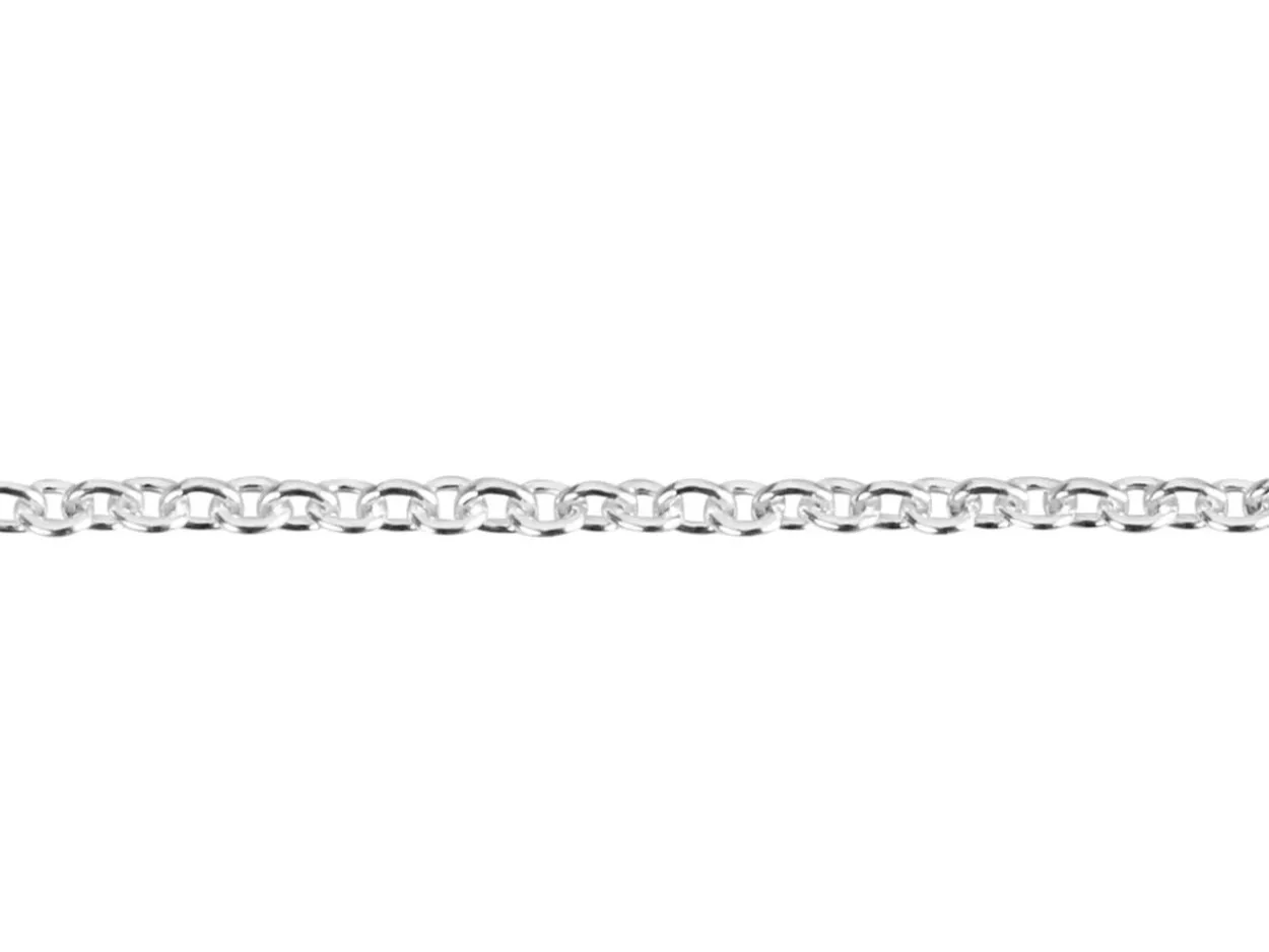 Sterling Silver 1.0mm Round Trace Chain With Extender 16-18"/40-45cm Unhallmarked 100% Recycled Silver
