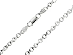Sterling Silver 3.9mm Round Trace Chain 20"/50cm Hallmarked, 100% Recycled Silver