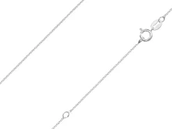Sterling Silver 1.0mm Round Trace Chain With Extender 16-18"/40-45cm Unhallmarked 100% Recycled Silver