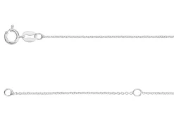 Sterling Silver 1.0mm Round Trace Chain With Extender 16-18"/40-45cm Unhallmarked 100% Recycled Silver