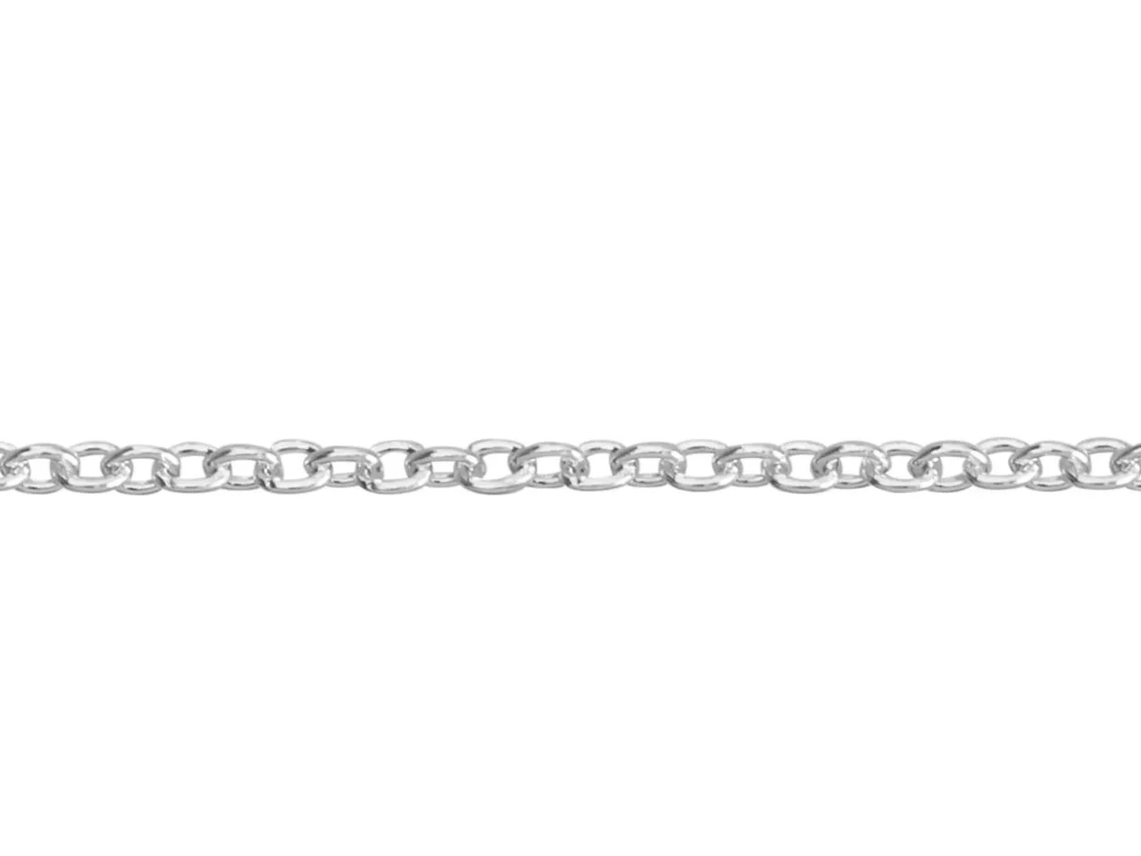 Sterling Silver 1.0mm Round Trace Chain With Extender 16-18"/40-45cm Unhallmarked 100% Recycled Silver