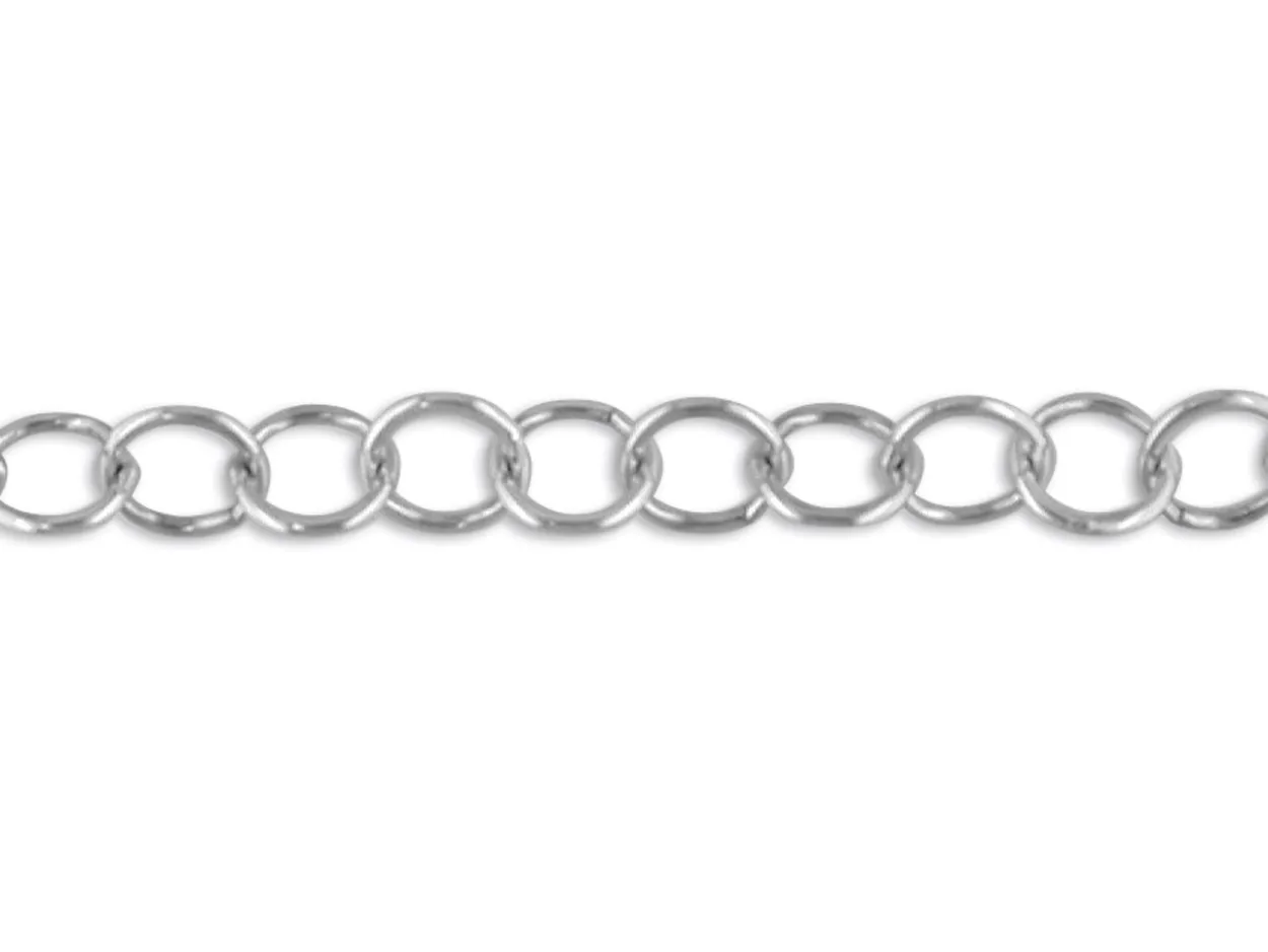 Sterling Silver 9.5mm Round Trace Chain Loose Unhallmarked 100% Recycled Silver
