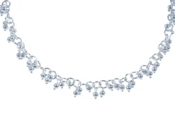 Sterling Silver 4.5mm Round Trace Chain With Beaded Fringe Loose Unhallmarked 100% Recycled Silver