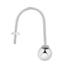 Sterling Silver 4mm Threaded Ball Hookwire With 2.5mm Cup