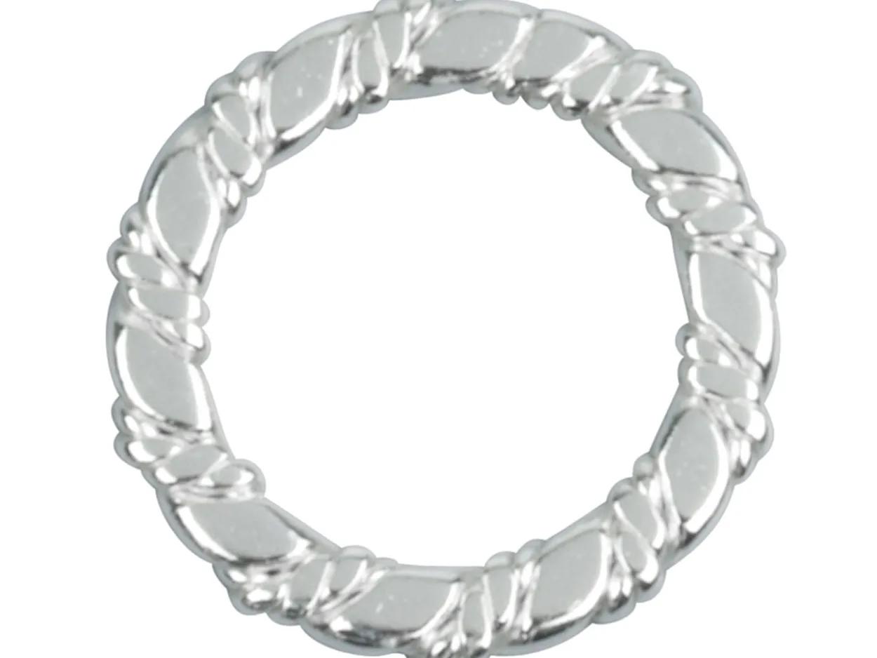 Sterling Silver 13.5mm Twisted Spacer, Hole Diameter 10mm