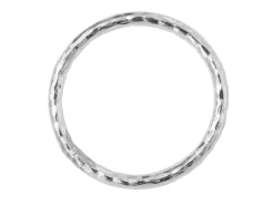 Sterling Silver 1mm X 12mm Outside Diameter Pack of 10 Diamond Cut Closed Decorative Jump Ring