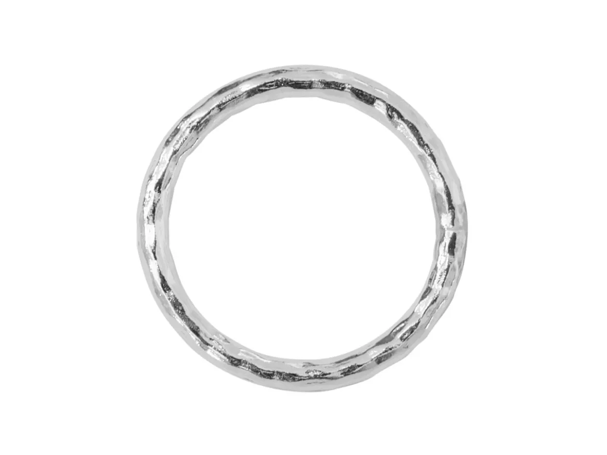 Sterling Silver 1mm X 10mm Outside Diameter Pack of 10 Diamond Cut Closed Decorative Jump Ring