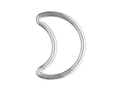 Sterling Silver Moon Connector Charms 11x8mm Pack of 10