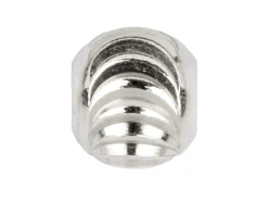 Sterling Silver Moon Cut Round Bead 4mm