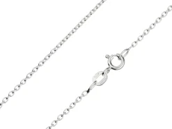 Sterling Silver 1.6m Oval Trace Chain With Extender 16-18"/40-45cm Unhallmarked