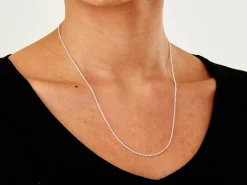 Sterling Silver 1.6m Oval Trace Chain With Extender 18-20