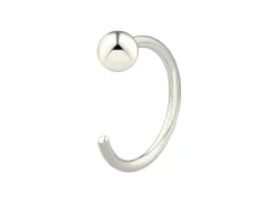 Sterling Silver Open Hoop Ball 8mm