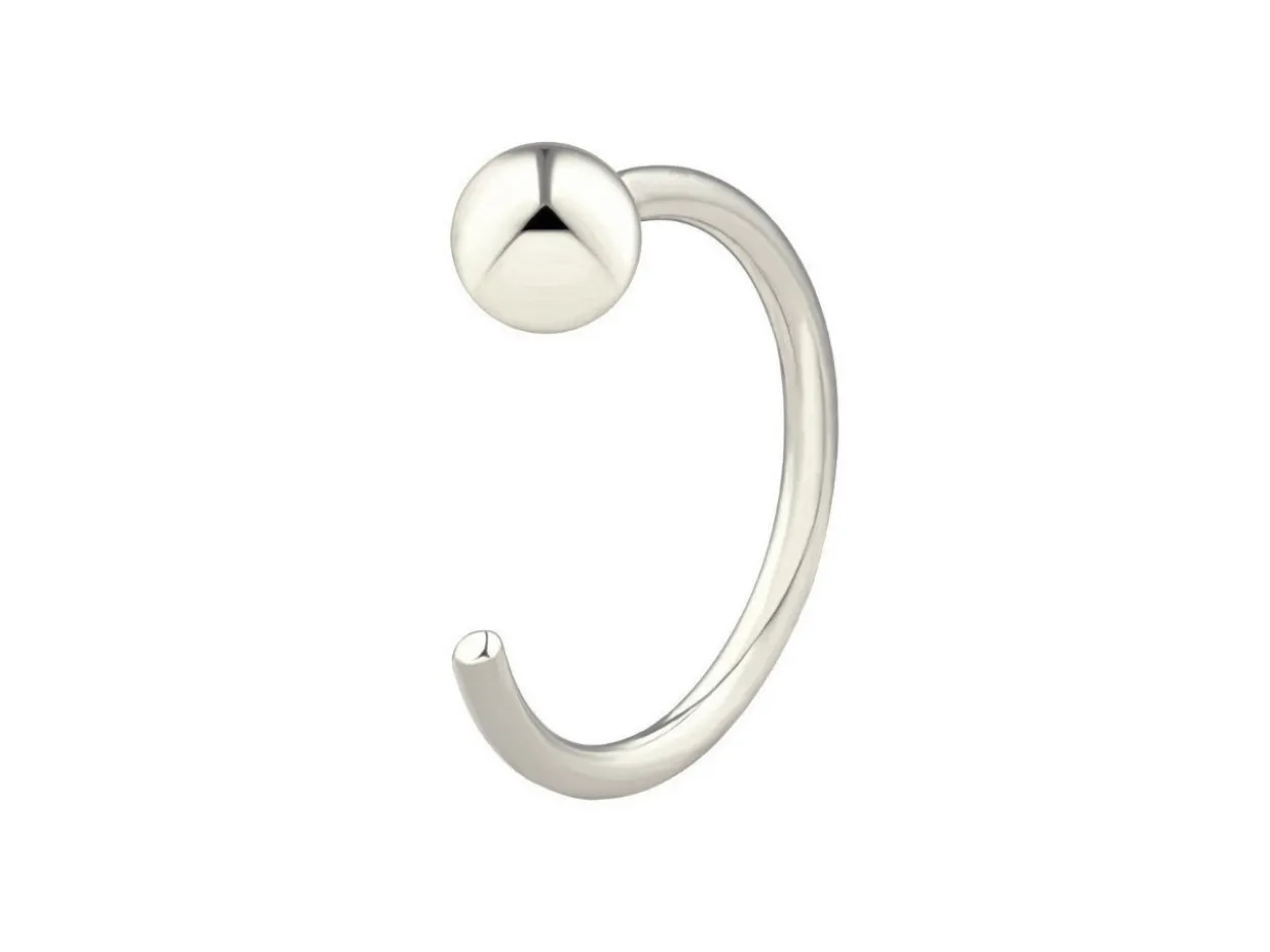 Sterling Silver Open Hoop Ball 12mm