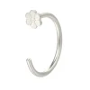Sterling Silver Open Hoop Flower 8mm