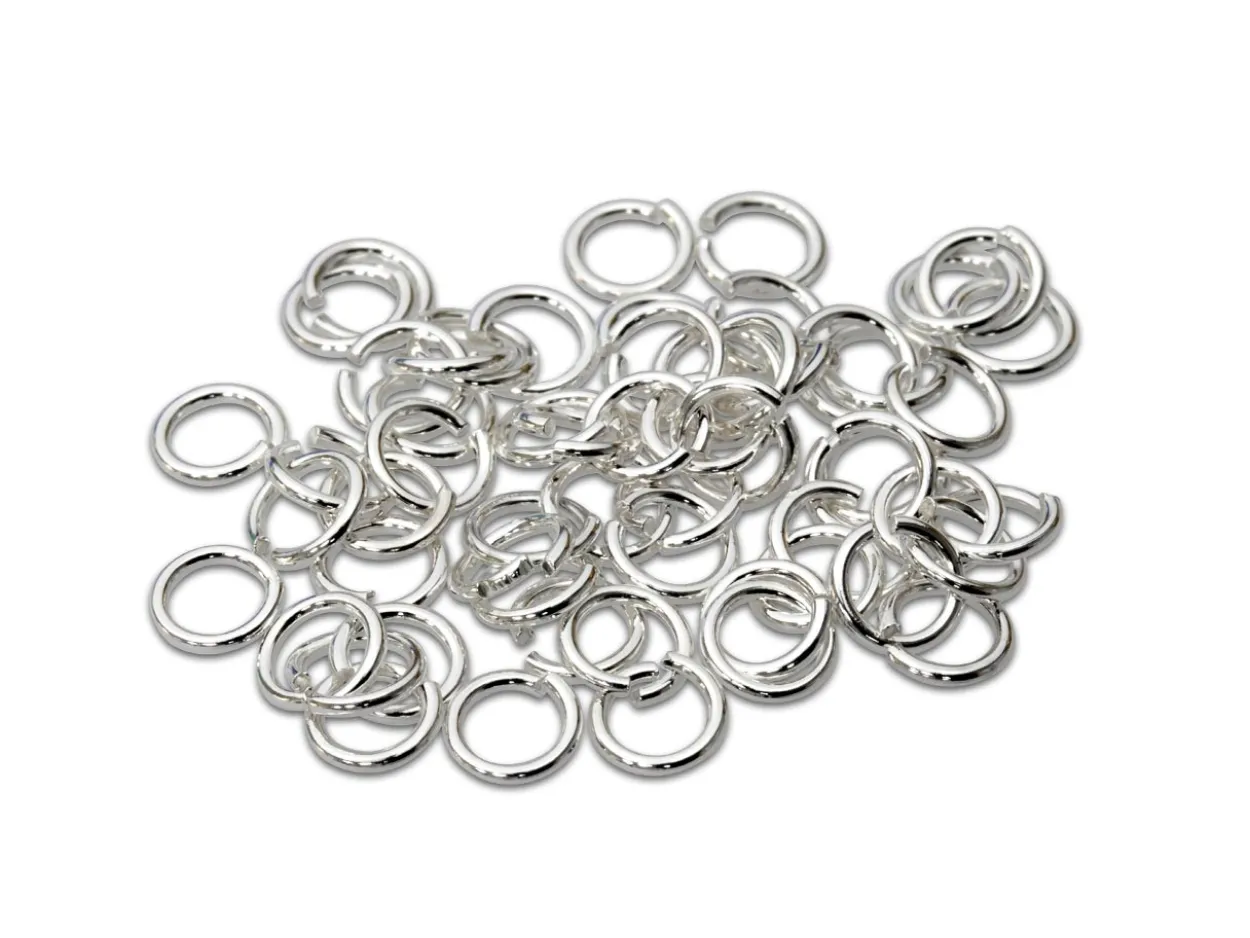 Sterling Silver Open Jump Ring Light 4mm Pack of 50