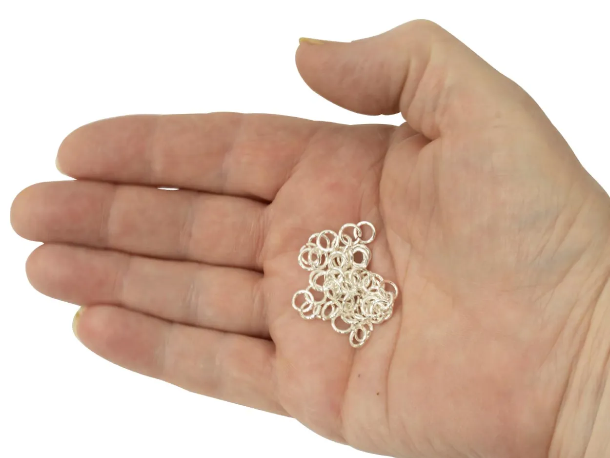 Sterling Silver Open Jump Ring Heavy 6mm Pack of 10 100% Recycled Silver