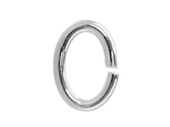 Sterling Silver Open Jump Ring Oval 7mm, Pack of 10