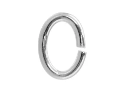 Sterling Silver Open Jump Ring Oval 4mm, Pack of 20