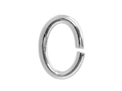 Sterling Silver Open Jump Ring Oval 10mm, Pack of 10